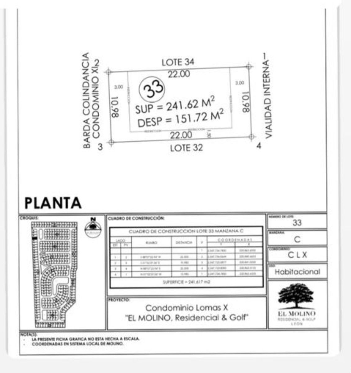 Terreno en venta en El Molino Residencial y Golf — foto 1