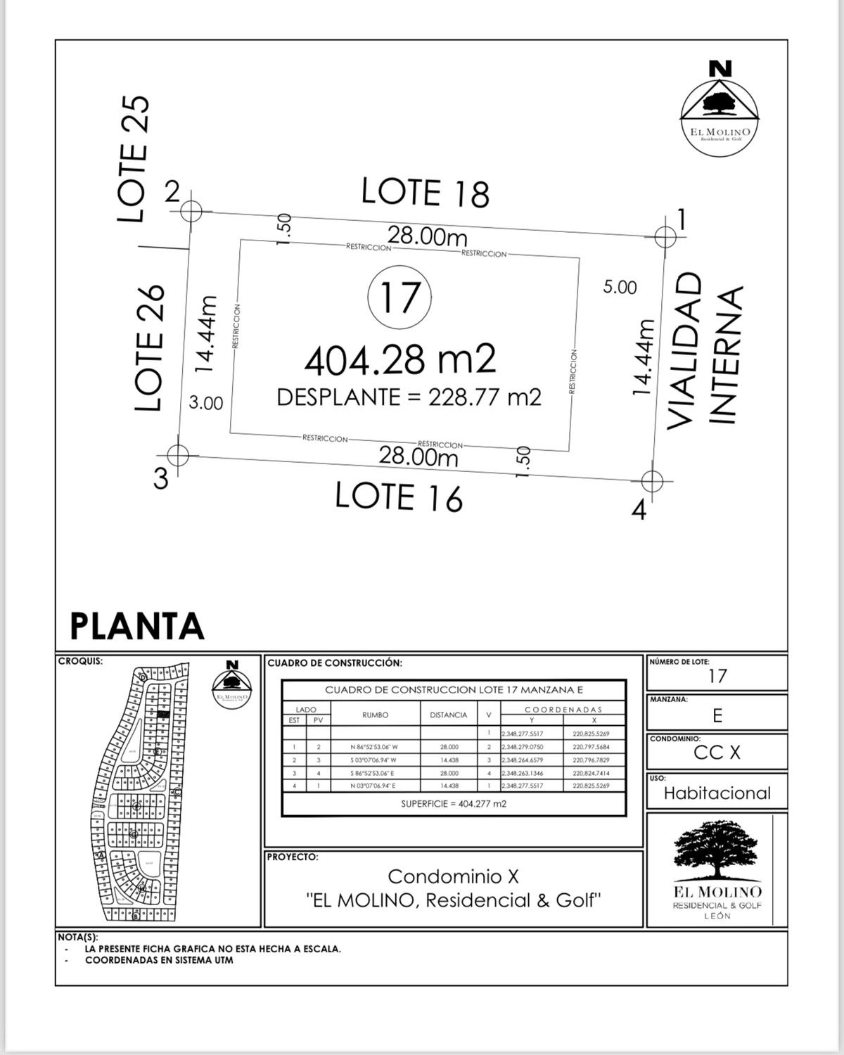 Terreno en venta en El Molino Residencial y Golf — foto 1