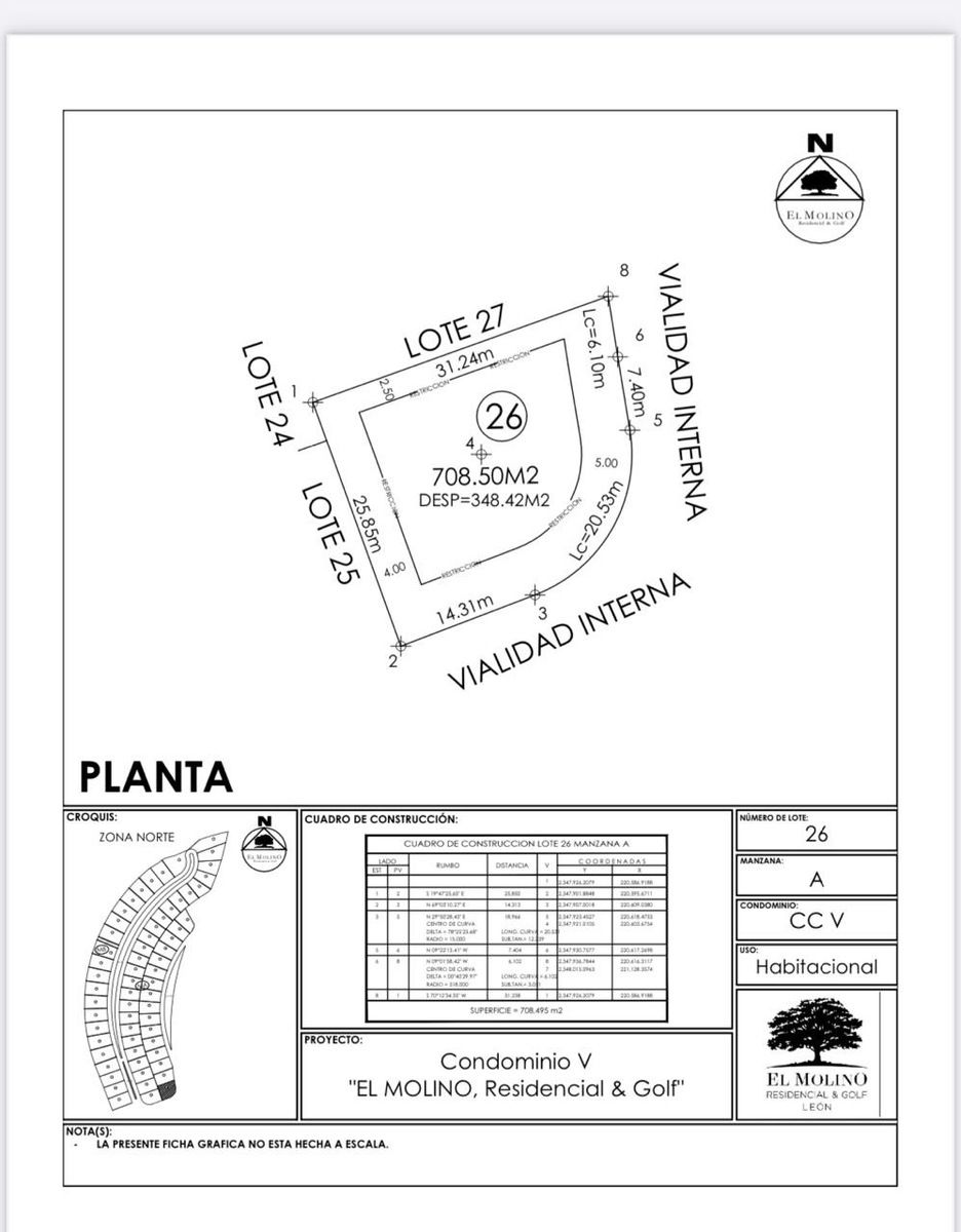 Terreno en venta en El Molino Residencial y Golf — foto 1
