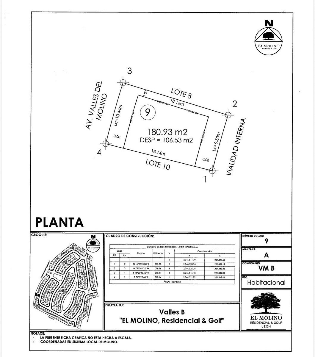 Terreno en venta en El Molino Residencial y Golf — foto 1