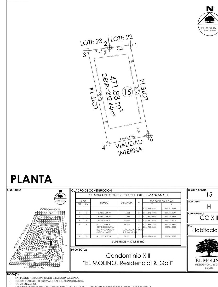 Terreno en venta en El Molino Residencial y Golf — foto 1